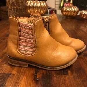 Cat & Jack Tan Ankle Kids Boots Size 7